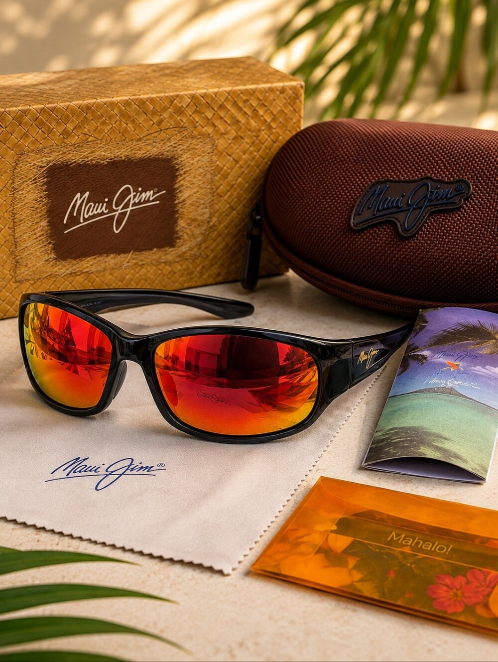 Maui Jim Twin Falls MJ417-02J Sunglasses NEW Frame Polarized Lenses Case Box
